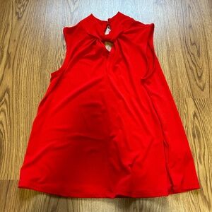 H&M Red Sleeveless Blouse